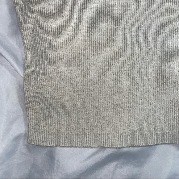 like new!! Dynamite champagne glitter ribbed tube top - Picture 4 of 6